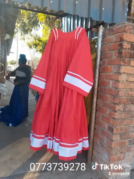 Red church garment from Shumbakadzi Kwekwe Sales